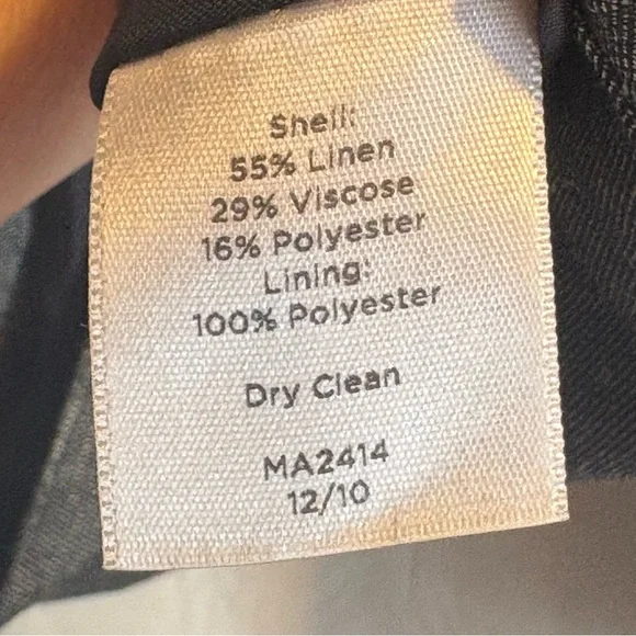 Talbots Linen Blend Grey Full Zip Jacket Size 6 Petite Career Office Work Lined - Picture 4 of 7